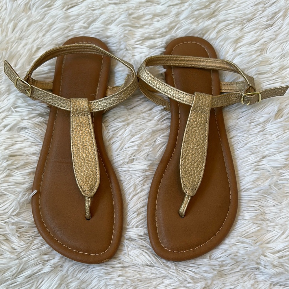 Sugar Gold Textured Sandals